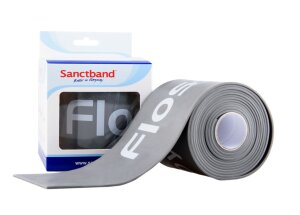 Sanctband Flossband, 7,5 cm x 2 m Grau - extra stark - LVL4